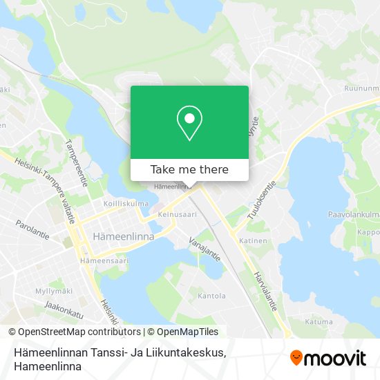 Hämeenlinnan Tanssi- Ja Liikuntakeskus map
