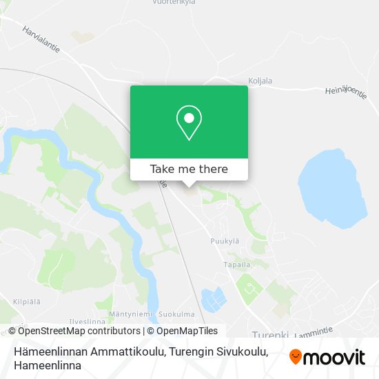 Hämeenlinnan Ammattikoulu, Turengin Sivukoulu map