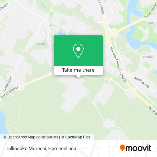 Talliosake Moreeni map