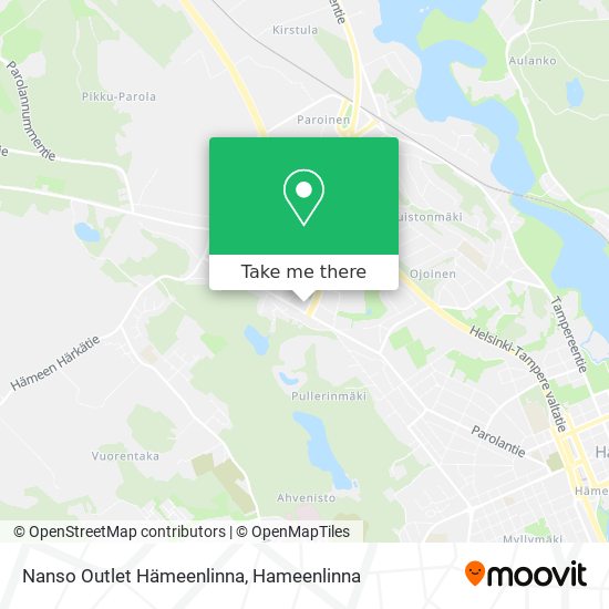 Nanso Outlet Hämeenlinna map
