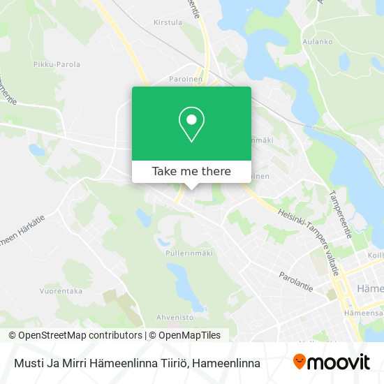 Musti Ja Mirri Hämeenlinna Tiiriö map