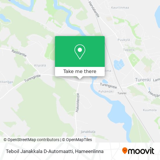 Teboil Janakkala D-Automaatti map