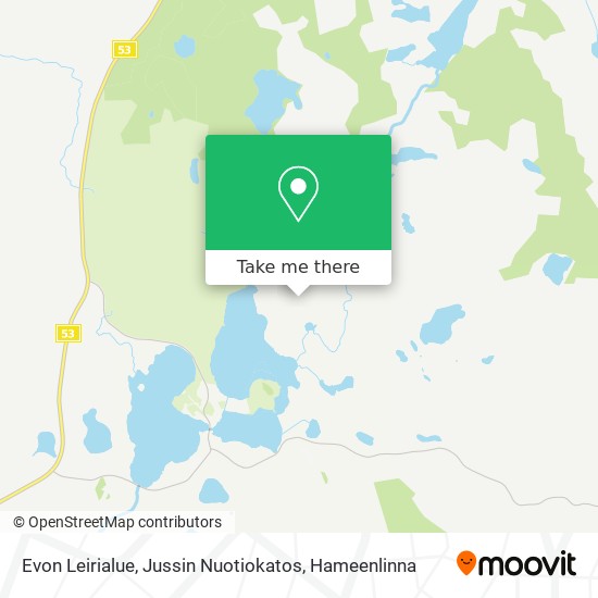 Evon Leirialue, Jussin Nuotiokatos map