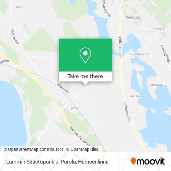 Lammin Säästöpankki, Parola map