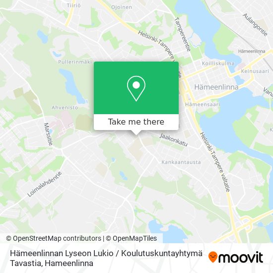Hämeenlinnan Lyseon Lukio / Koulutuskuntayhtymä Tavastia map