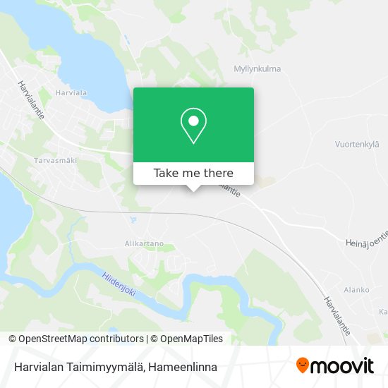 Harvialan Taimimyymälä map