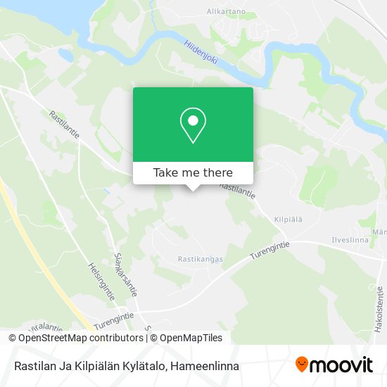 Rastilan Ja Kilpiälän Kylätalo map