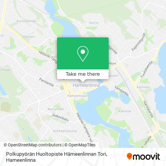 Polkupyörän Huoltopiste Hämeenlinnan Tori map