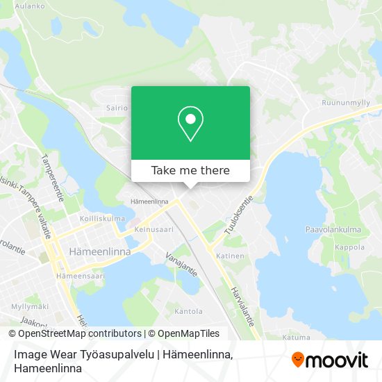 Image Wear Työasupalvelu | Hämeenlinna map
