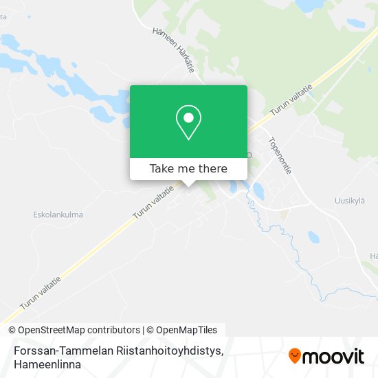 Forssan-Tammelan Riistanhoitoyhdistys map