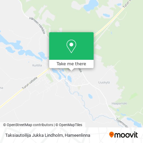 Taksiautoilija Jukka Lindholm map