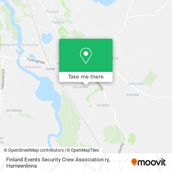 Finland Events Security Crew Association ry map