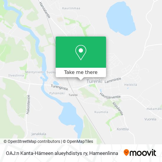 OAJ:n Kanta-Hämeen alueyhdistys ry map