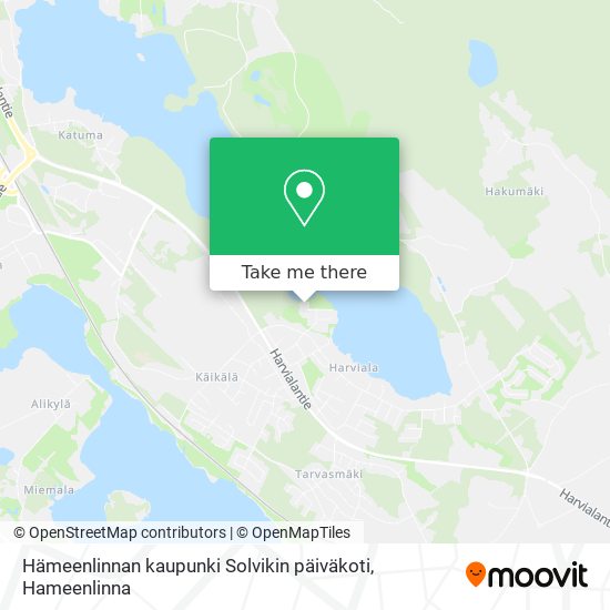 Hämeenlinnan kaupunki Solvikin päiväkoti map