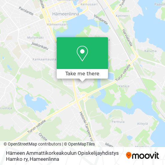 Hämeen Ammattikorkeakoulun Opiskelijayhdistys Hamko ry map