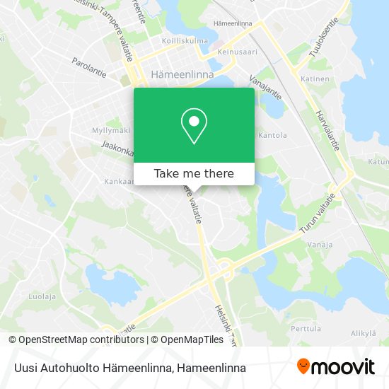 Uusi Autohuolto Hämeenlinna map