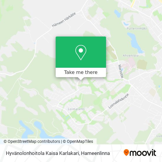 Hyvänolonhoitola Kaisa Karlakari map