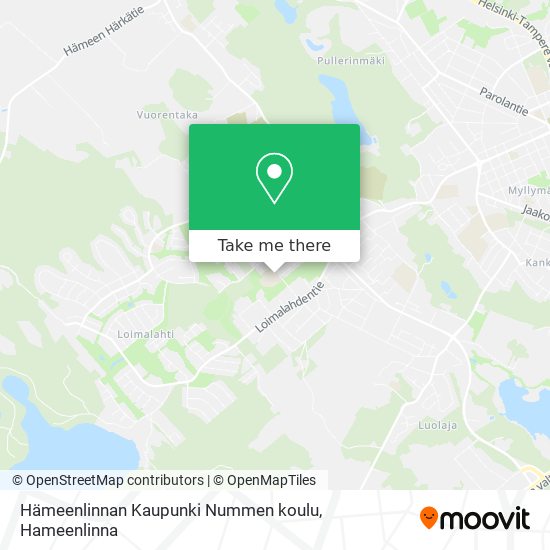 Hämeenlinnan Kaupunki Nummen koulu map