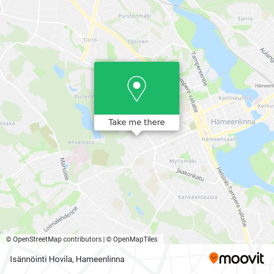 Isännöinti Hovila map