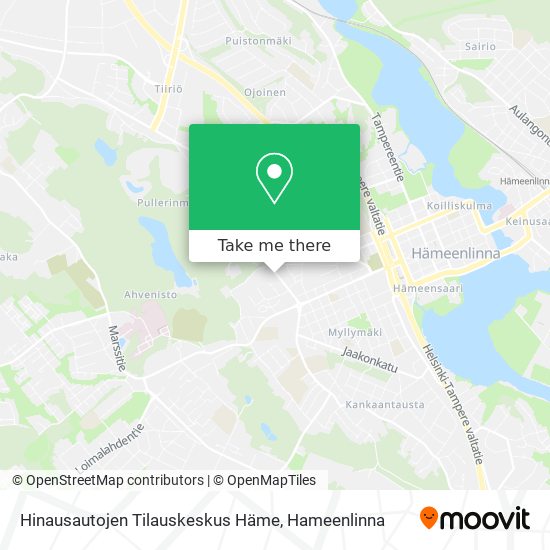 Hinausautojen Tilauskeskus Häme map