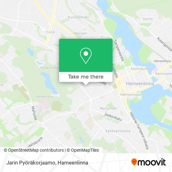 Jarin Pyöräkorjaamo map
