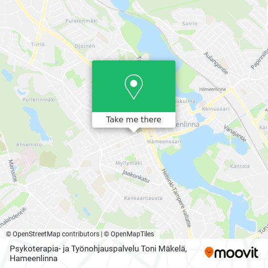 Psykoterapia- ja Työnohjauspalvelu Toni Mäkelä map