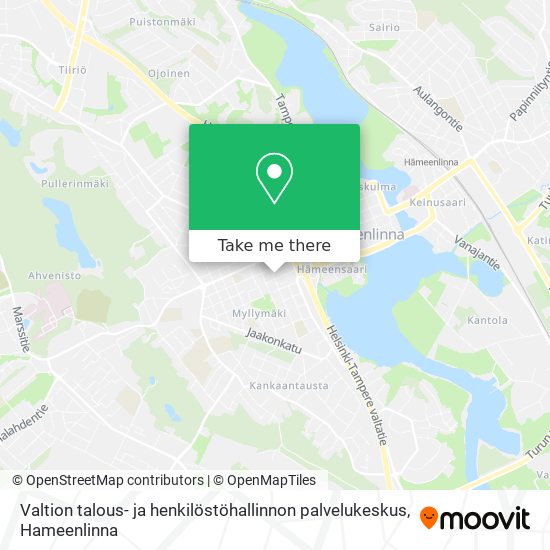 Valtion talous- ja henkilöstöhallinnon palvelukeskus map