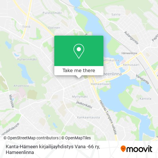 Kanta-Hämeen kirjailijayhdistys Vana -66 ry map