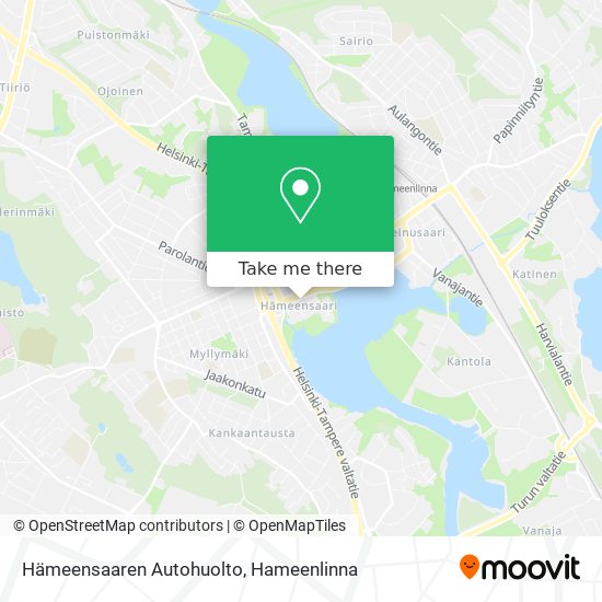 Hämeensaaren Autohuolto map