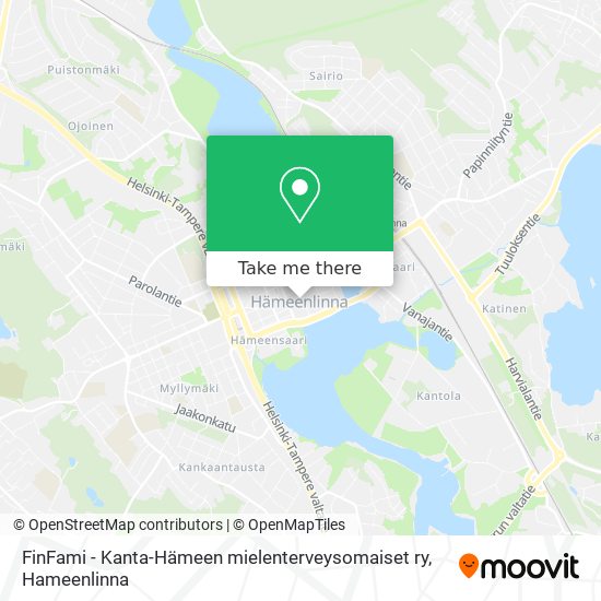 FinFami - Kanta-Hämeen mielenterveysomaiset ry map