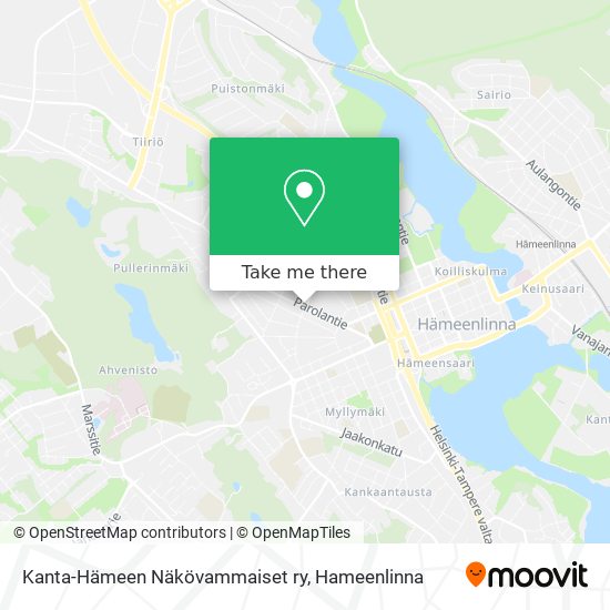 Kanta-Hämeen Näkövammaiset ry map
