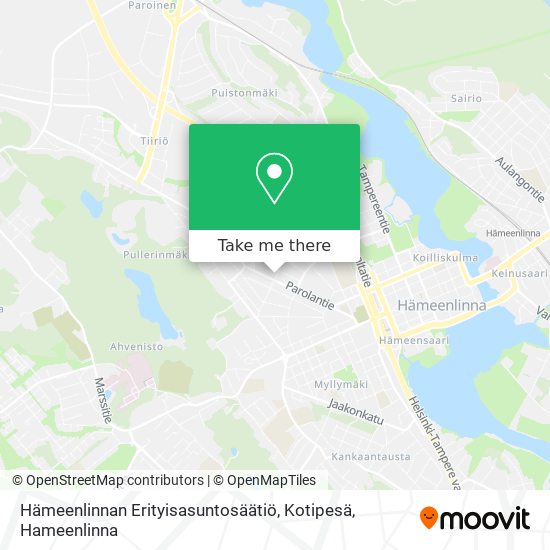 Hämeenlinnan Erityisasuntosäätiö, Kotipesä map