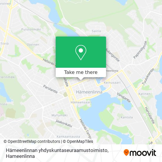 Hämeenlinnan yhdyskuntaseuraamustoimisto map