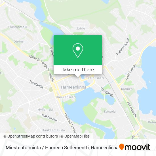 Miestentoiminta / Hämeen Setlementti map