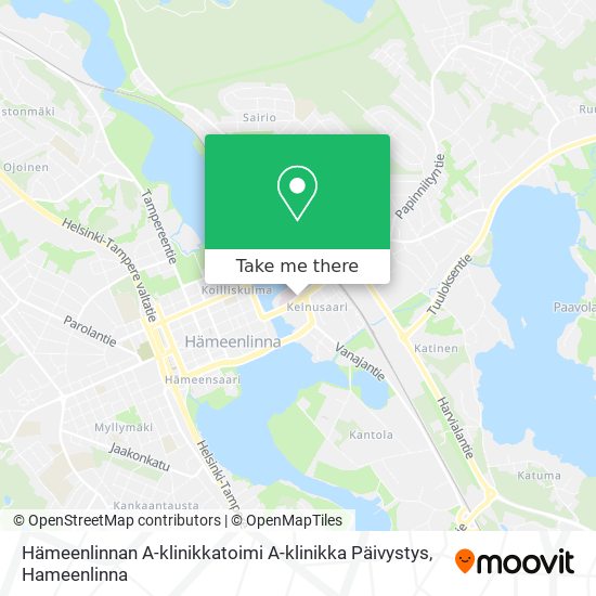 Hämeenlinnan A-klinikkatoimi A-klinikka Päivystys map