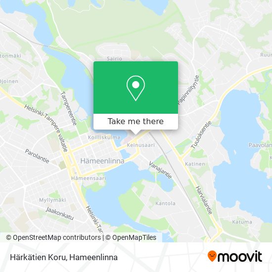 Härkätien Koru map