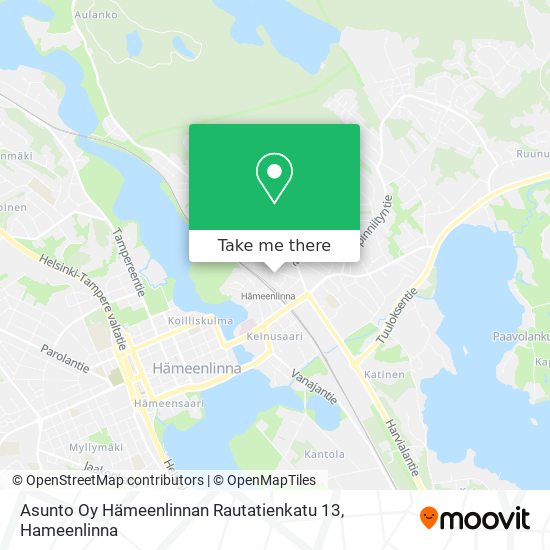 Asunto Oy Hämeenlinnan Rautatienkatu 13 map