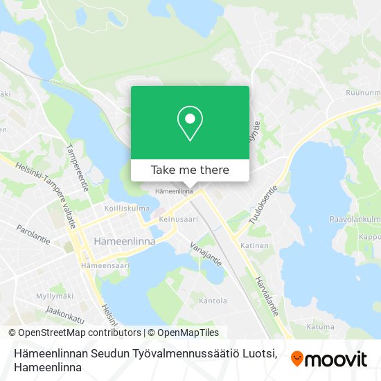 Hämeenlinnan Seudun Työvalmennussäätiö Luotsi map