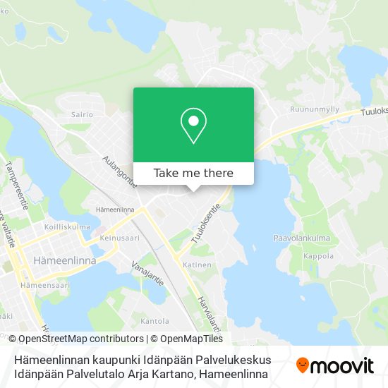 Hämeenlinnan kaupunki Idänpään Palvelukeskus Idänpään Palvelutalo Arja Kartano map