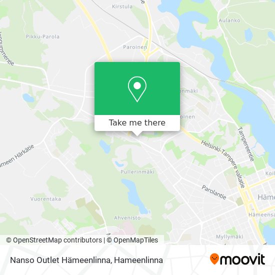 Nanso Outlet Hämeenlinna map
