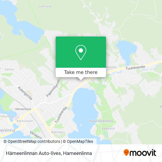 Hämeenlinnan Auto-Ilves map