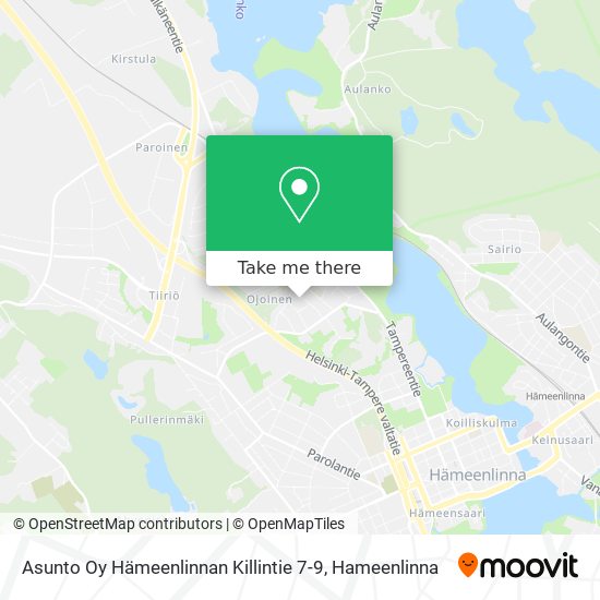 Asunto Oy Hämeenlinnan Killintie 7-9 map