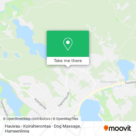 Hauwau - Koirahierontaa - Dog Massage map