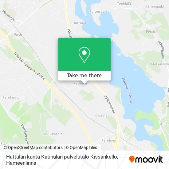 Hattulan kunta Katinalan palvelutalo Kissankello map