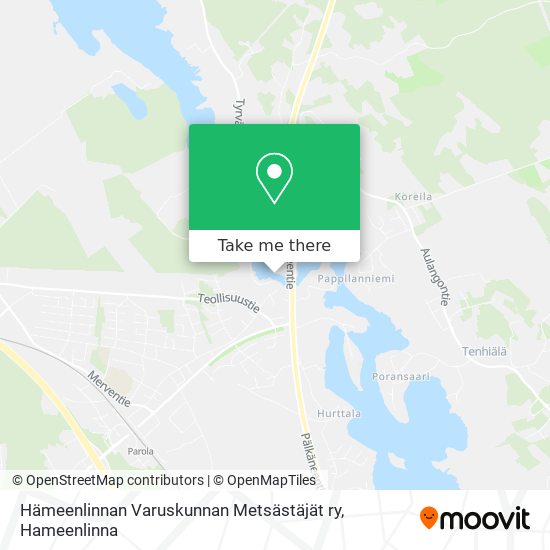 Hämeenlinnan Varuskunnan Metsästäjät ry map