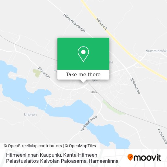 Hämeenlinnan Kaupunki, Kanta-Hämeen Pelastuslaitos Kalvolan Paloasema map