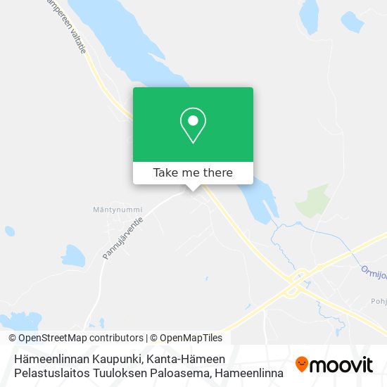 Hämeenlinnan Kaupunki, Kanta-Hämeen Pelastuslaitos Tuuloksen Paloasema map