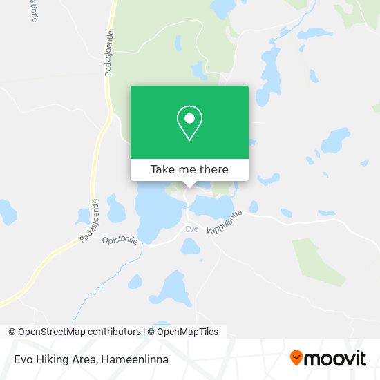 Evo Hiking Area map