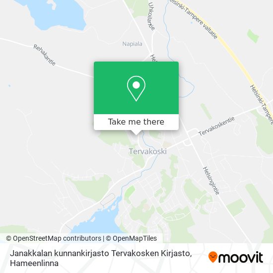 Janakkalan kunnankirjasto Tervakosken Kirjasto map