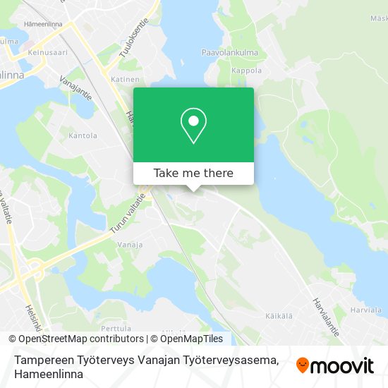 Tampereen Työterveys Vanajan Työterveysasema map